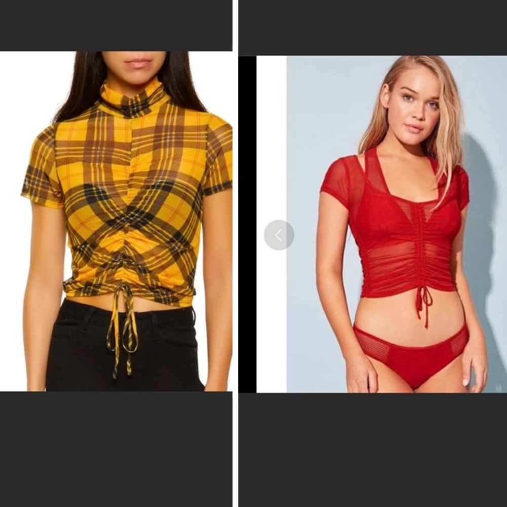 2 Mesh Crop Top